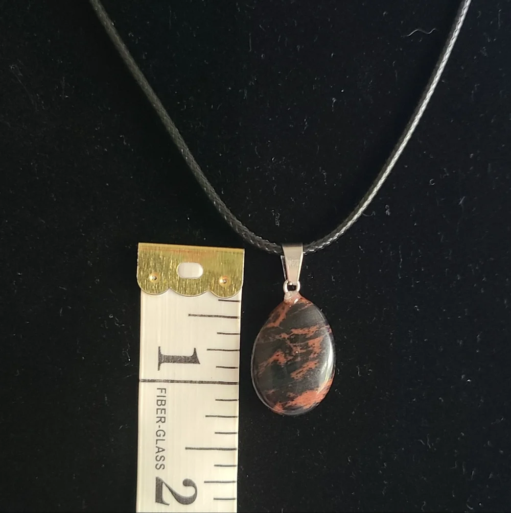 New Mahoghany Obsidian Pendant Necklace